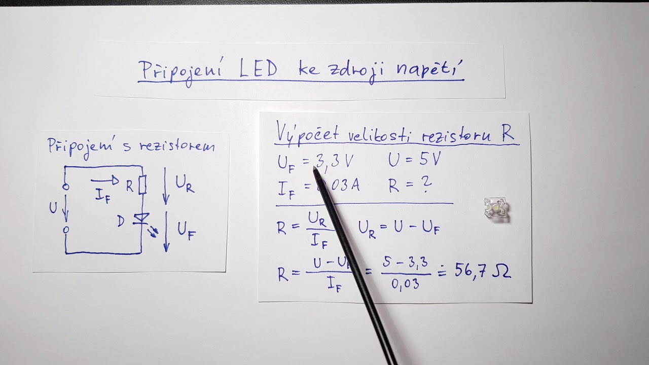 Připojení LED ke zdroji napětí