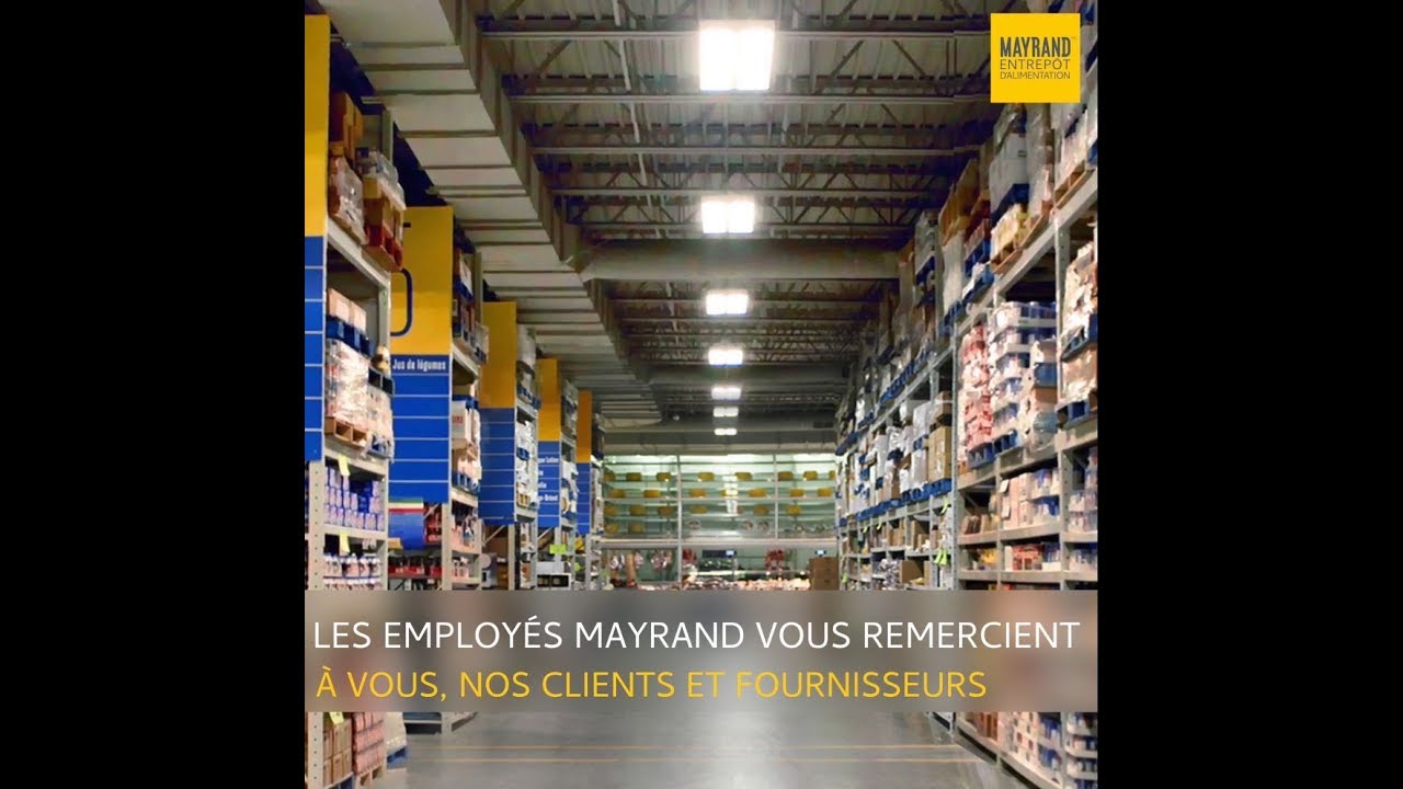 Les employ&eacute;s Mayrand vous remercient, &Agrave; vous, clients et fournisseurs