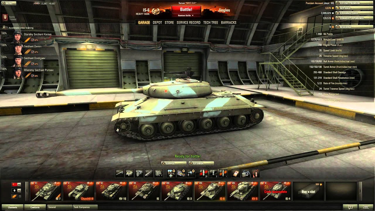 World of Tanks - IS-6 Tier 8 Premium Heavy Tank - Hard As Nails