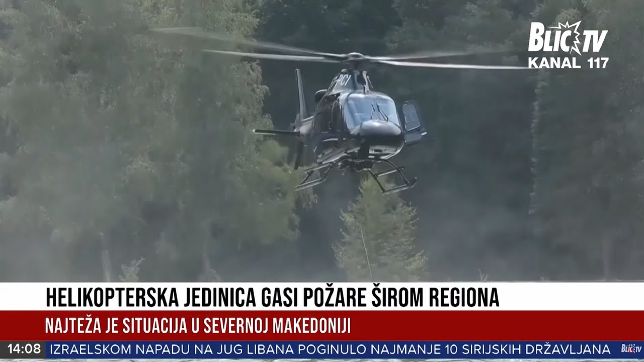 Srpska helikopterska jedinica gasi požare širom regiona: Najteža situacija u Severnoj Makedoniji