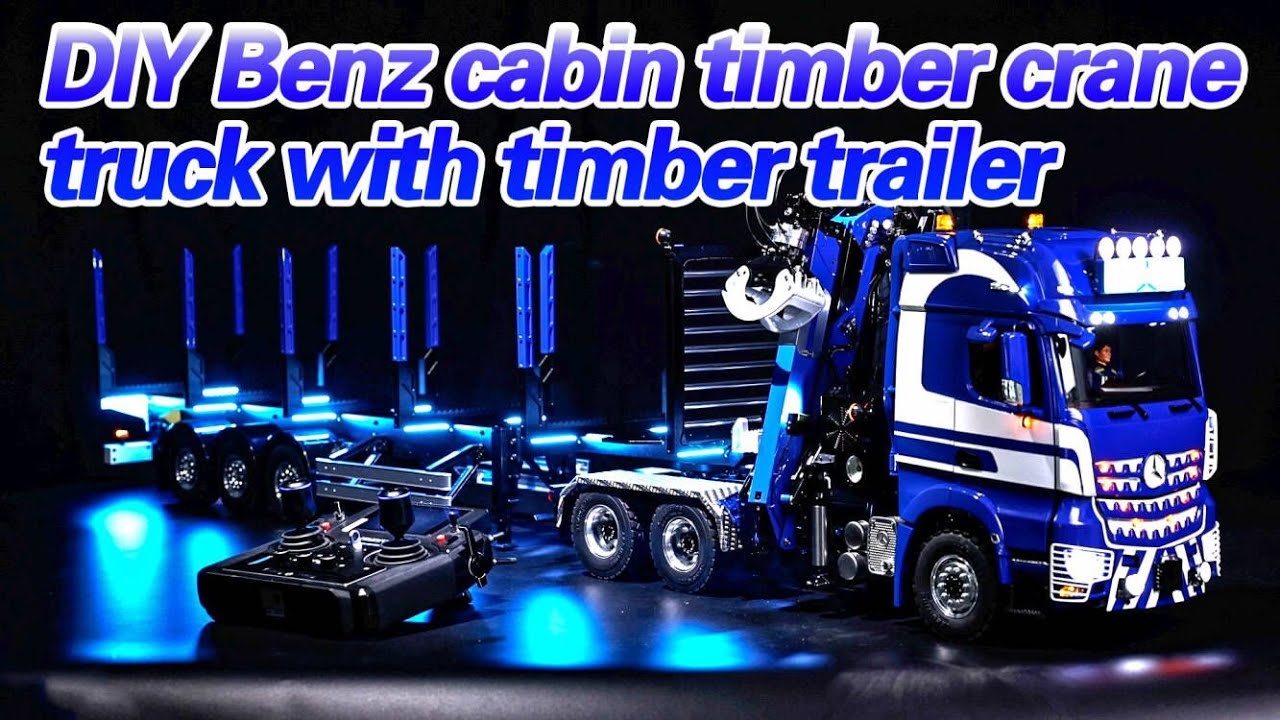The Ultimate DIY RC Tractor Truck from UNITRU – with 1/14 6x6 Metal Chassis, Hydraulic Timber Crane!