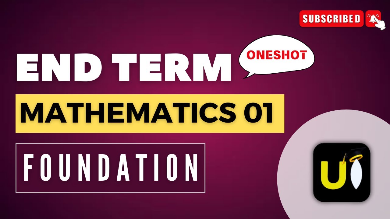 Complete Mathematics 1 in Oneshot for END SEM  |  IIT Madras BS DS | Fastrack Revision Series