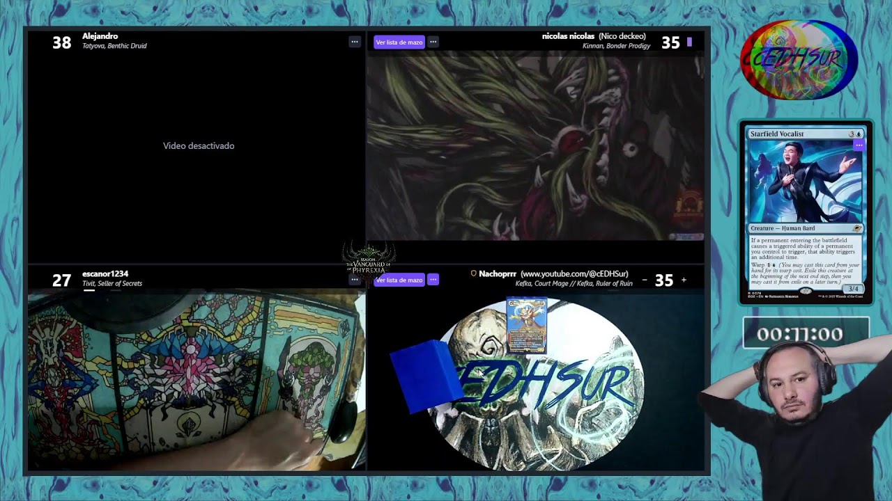 Magic The Gathering cEDH en VIVO - Tivit vs Kefka vs Tatyova vs Kinnan