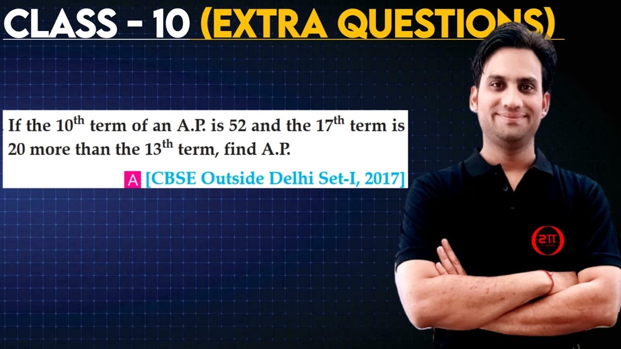 If the 10th term of an A.P. is 52 and the 17th term is 20 more than the 13th term, find A.P.