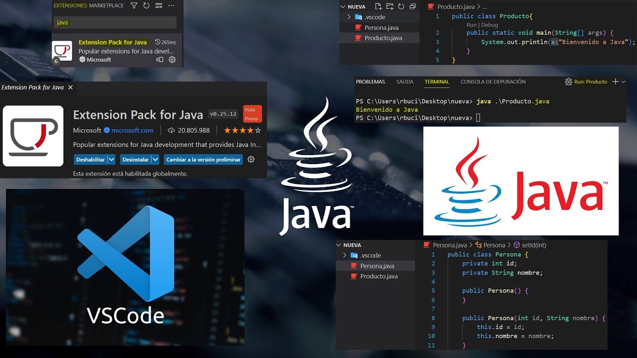 Configuración de Visual Studio Code para uso de Java e instalación de JDK
