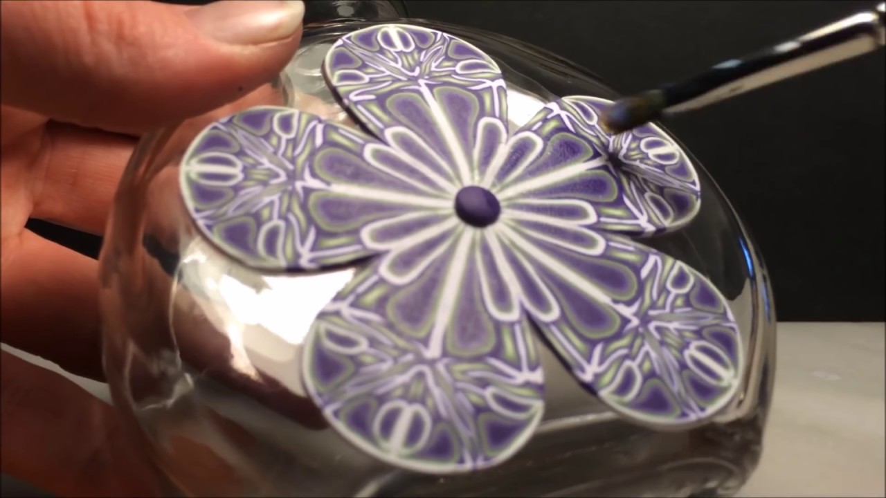 How to Apply Polymer Clay Cane Slices to a Glass Bottle