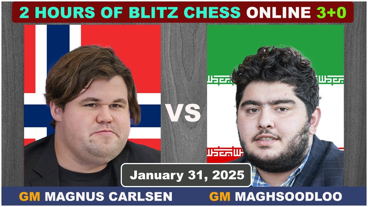 Magnus Carlsen vs Parham Maghsoodloo | Blitz Chess 3+0 | ChessCom | January 31, 2025