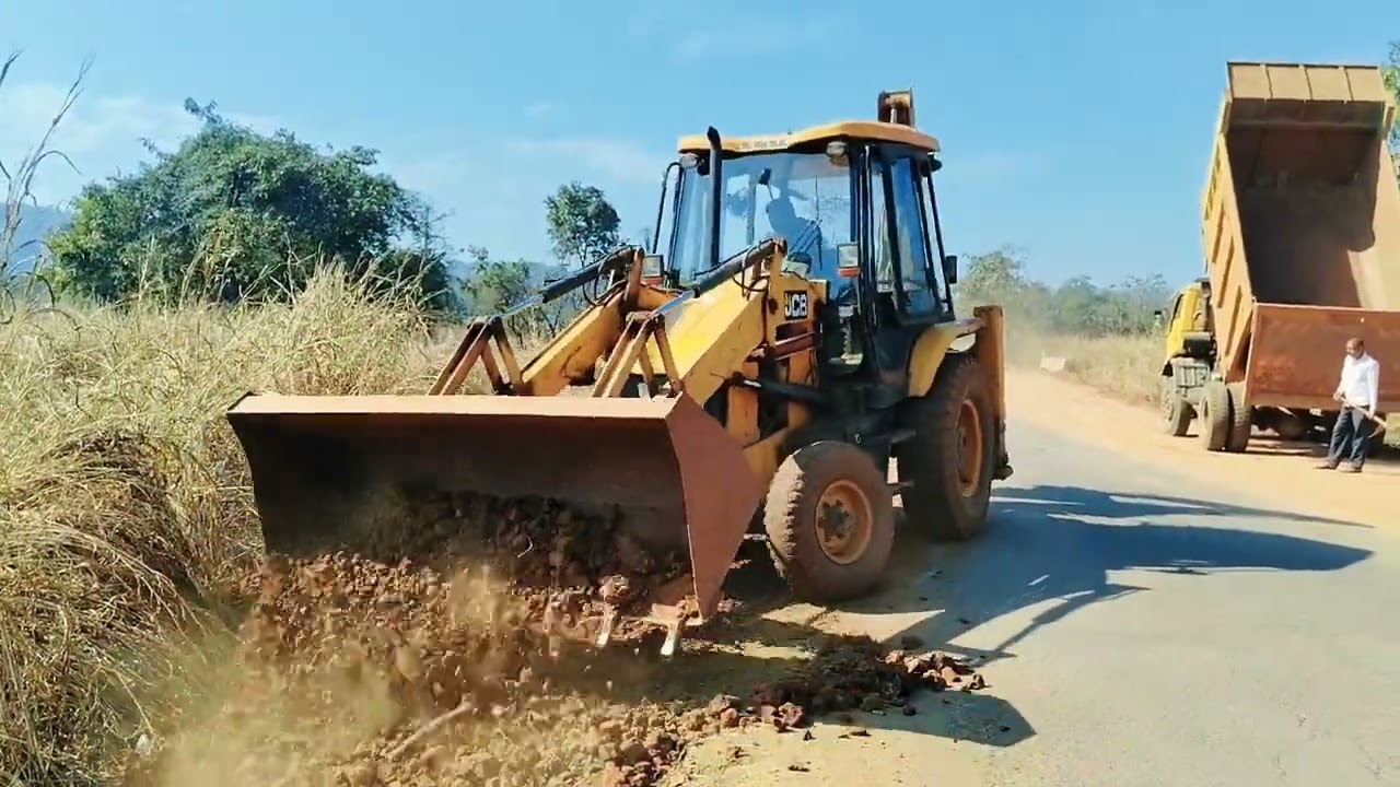 Road Leveling Work by JCB | Mitti Bichhane Ka Powerful Kaam#jcb#machine#work 