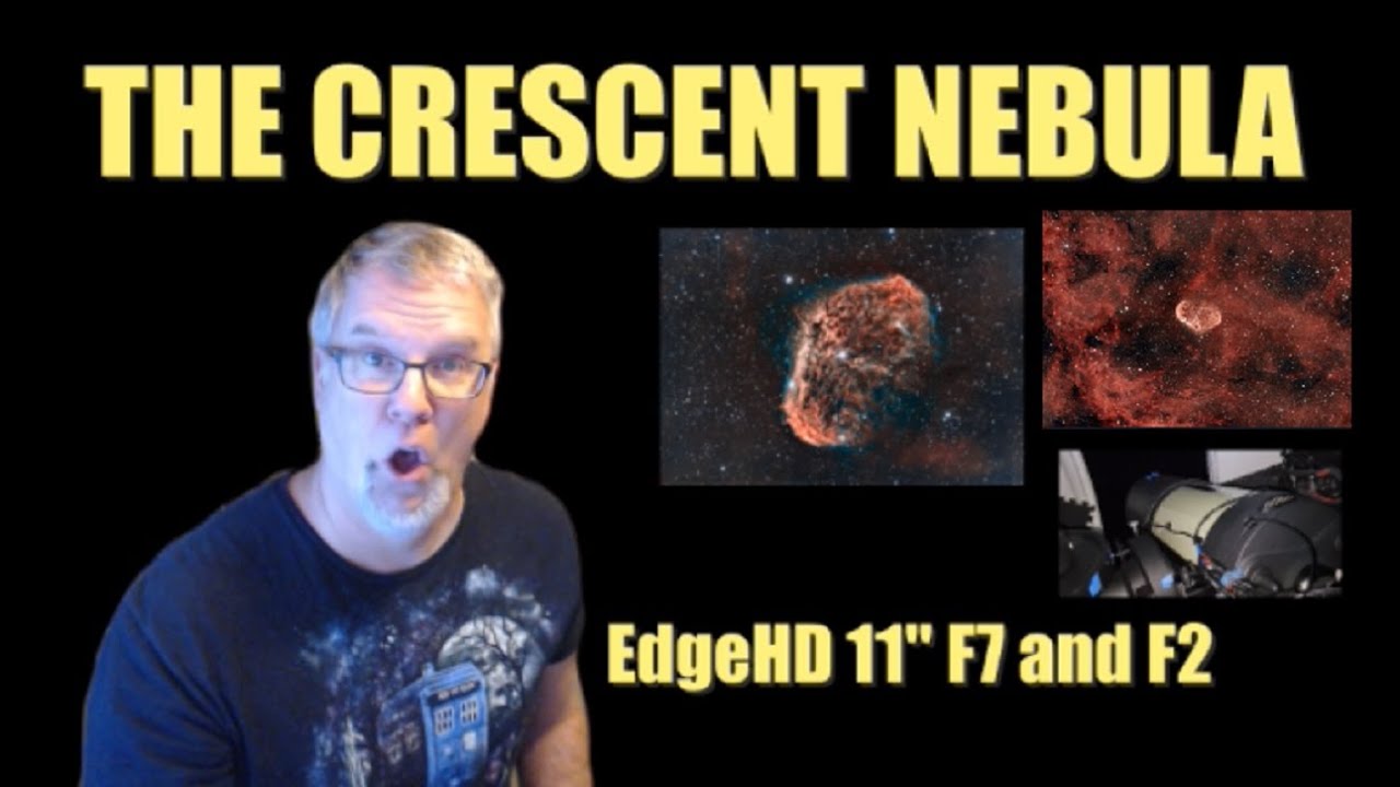 The Crescent Nebula (NGC 6888) with EdgeHD 11 at F7 and F2 - 2021