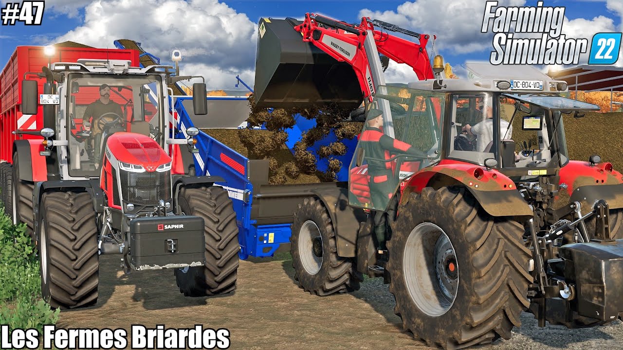 SELLING SILAGE and FEEDING COWS W/ MASSEY FERGUSON│LES FERMES BRIARDES│FS 22│47