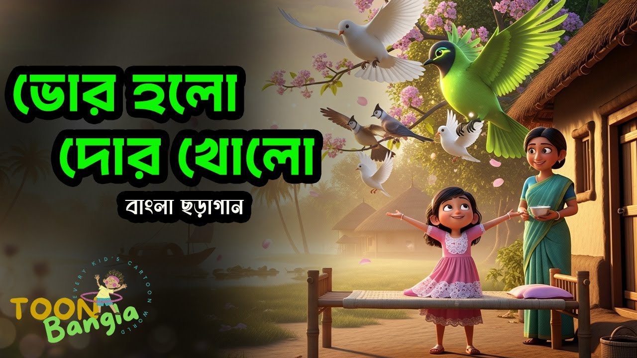 ভোর হলো দোর খোল | Vor Holo Dor Kholo | Bangla Kids Rhyme | Bengali Nursery Song | Toon Bangla