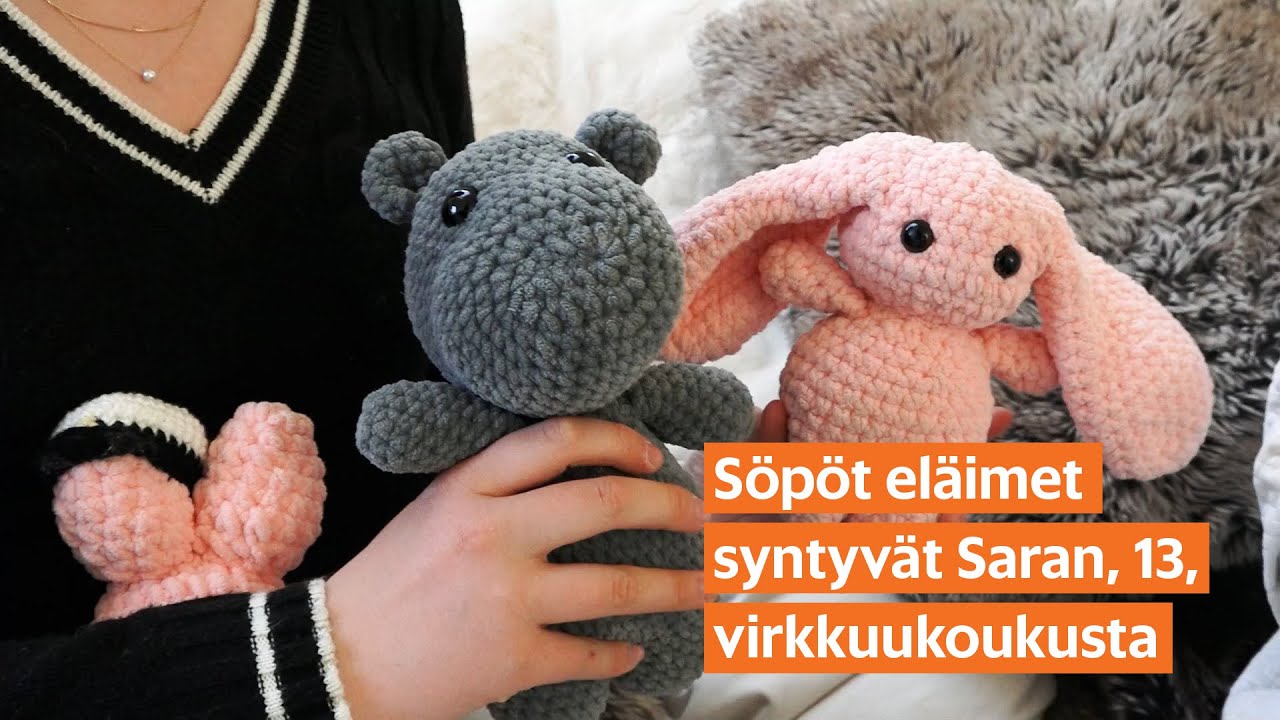 Söpöt eläimet syntyvät Saran virkkuukoukusta