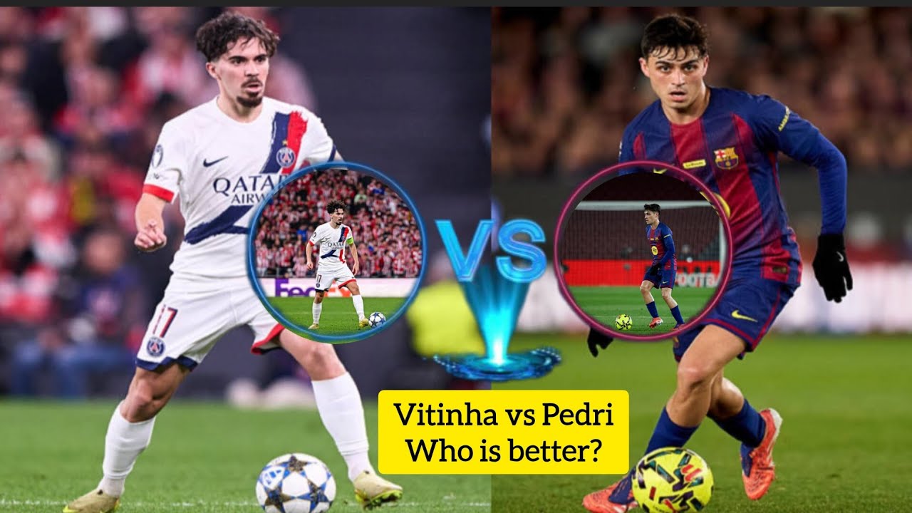 Compare Vitinha vs Pedri, who is better? Duel statistic the best midfielder in the world 