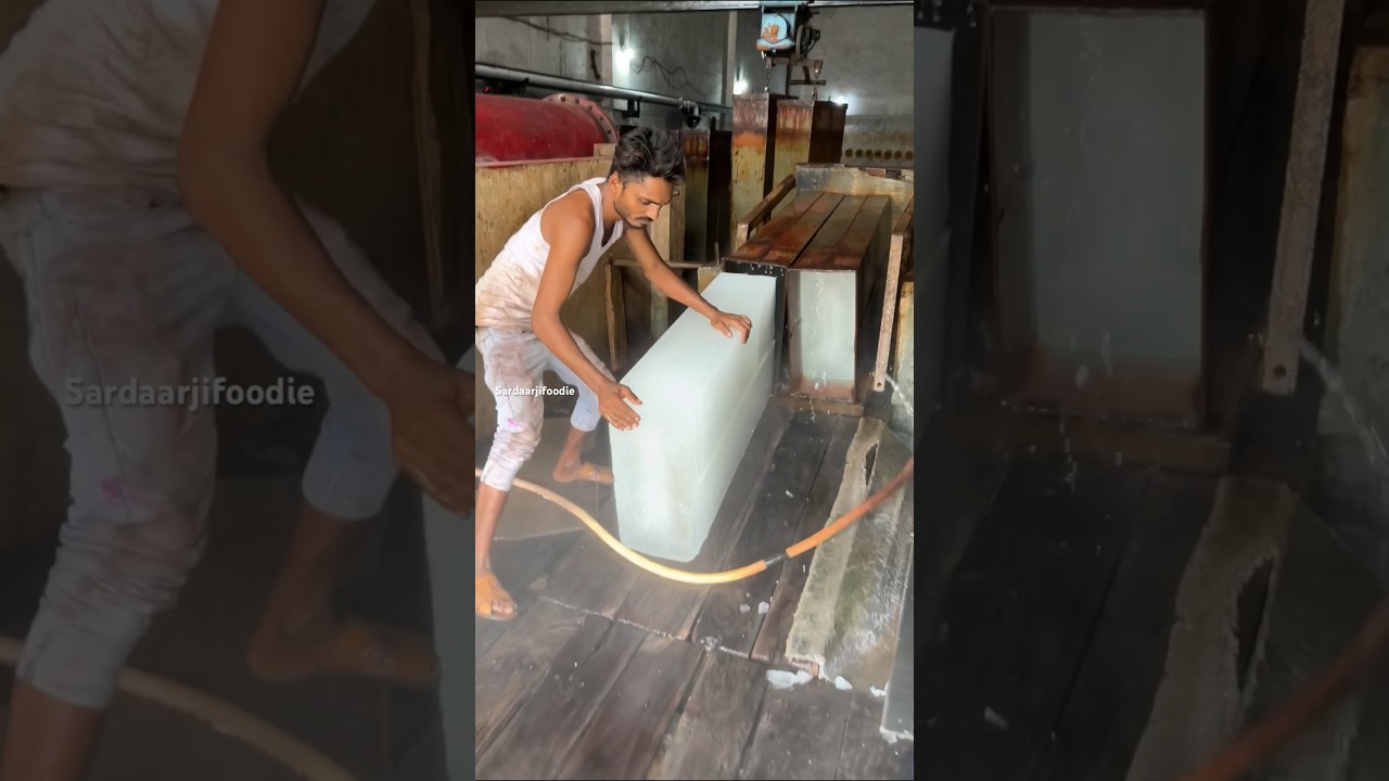 Biggest ice factory of India🥵😱 #foodshorts #streetfoodindia #foodies #shortsfeed #foodvlog #food