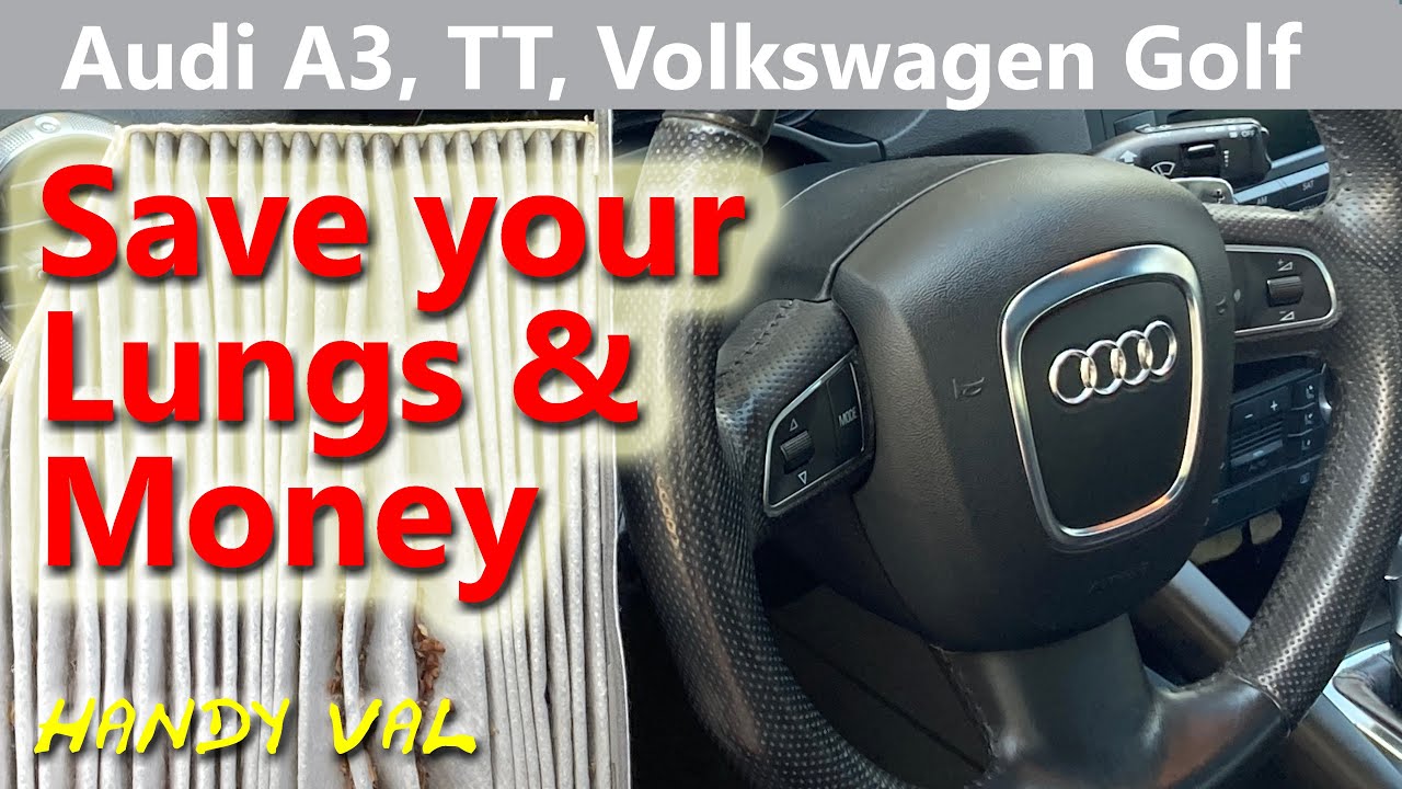 Самостоятельная замена салонного фильтра на Audi A3, Volkswagen VW Golf и Audi TT