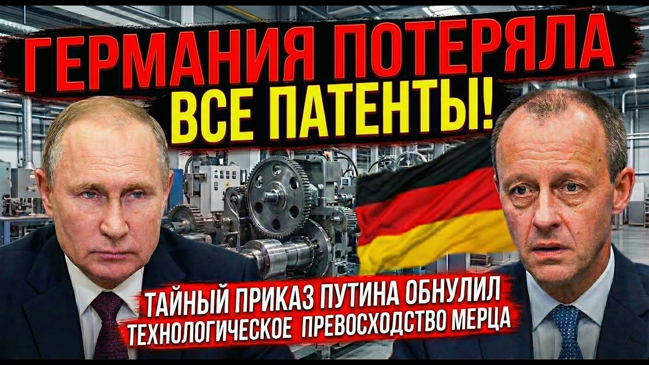 ГЕРМАНИЯ ПОТЕРЯЛА ВСЕ ПАТЕНТЫ! Тайный приказ Путина обнулил технологическое превосходство Мерца