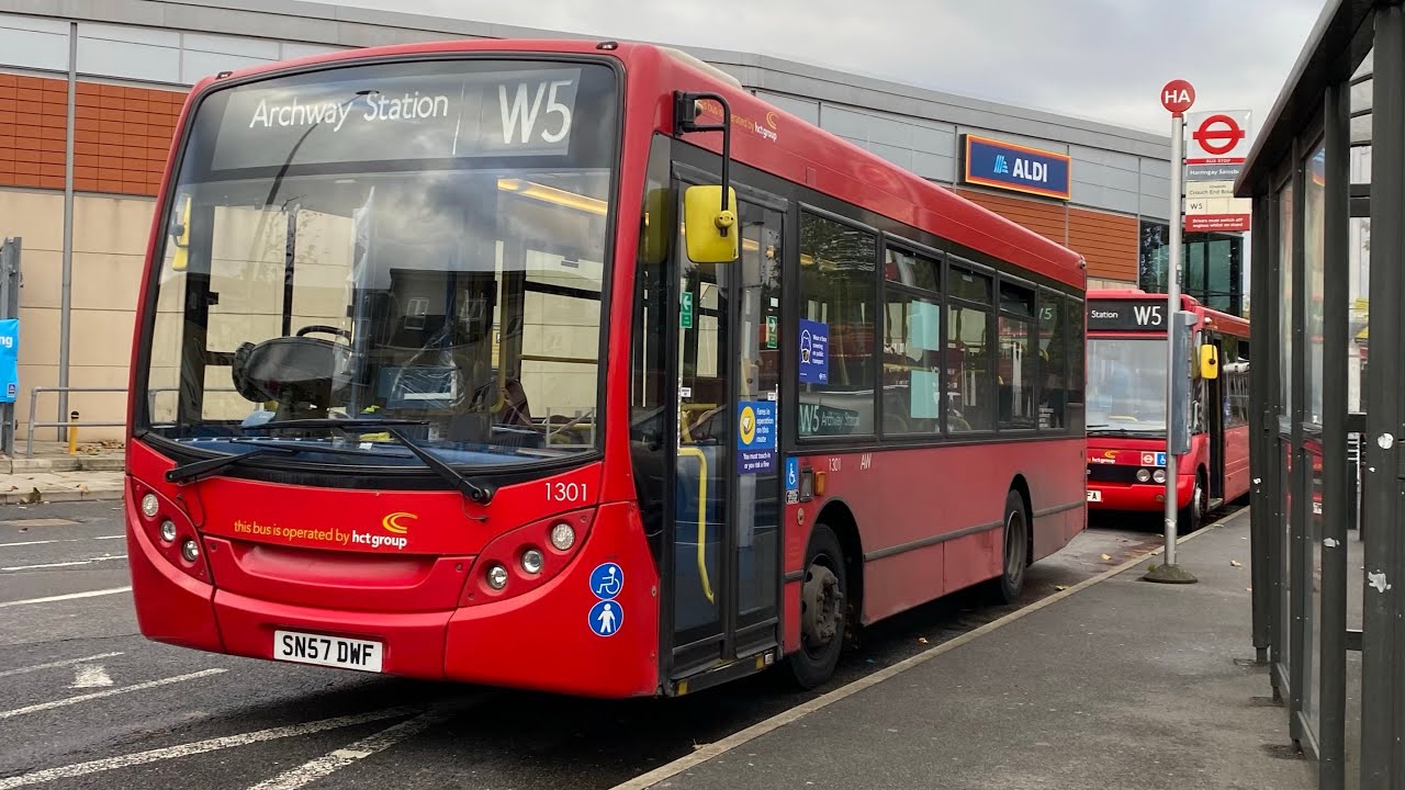 Full Route Visual | HCT Group Route W5 | Harringay Superstores - Archway Station
