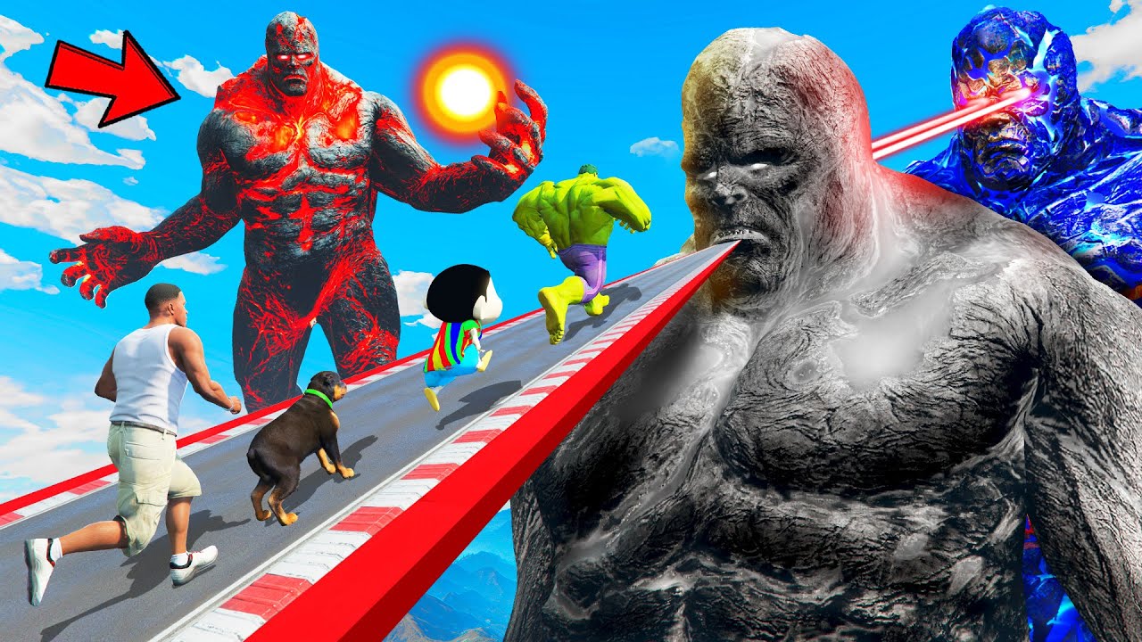 GTA 5 | GTA5 SHINCHAN & FRANKLIN DRAWS ROAD TO FIGHT THE BLACK LAVA GOD IN GTA 5