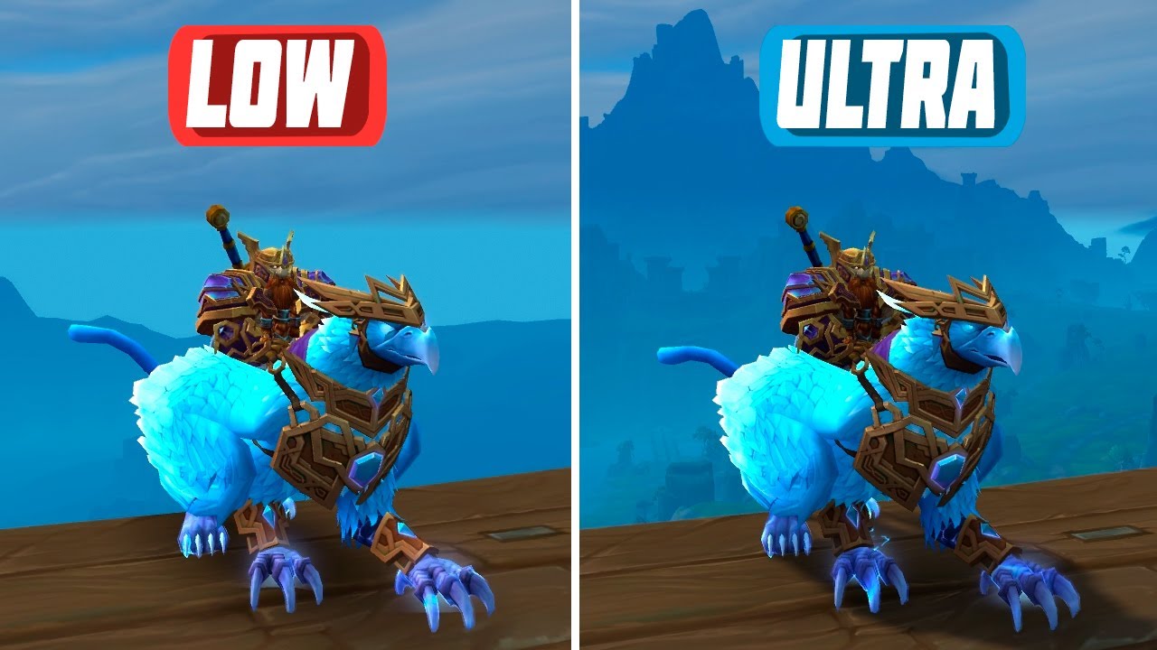 World of Warcraft Low vs Ultra — сравнение графики