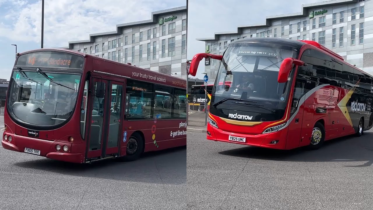 Buses at Derby Bus Station 12/8/2025 including Trentbarton 669 & New Red Arrow Coaches