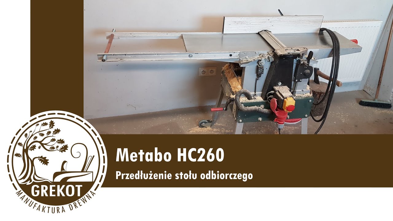 Metabo HC260, przedłużenie stołu odbiorczego || Metabo HC260, extension of the outfeed table