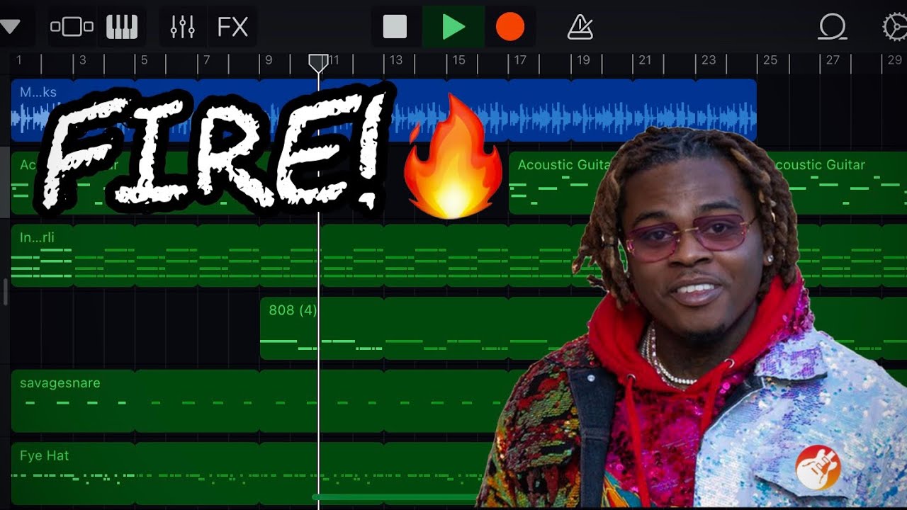 How to make a GUITAR TRAP Beat on Garageband iOS! (FIRE!!)