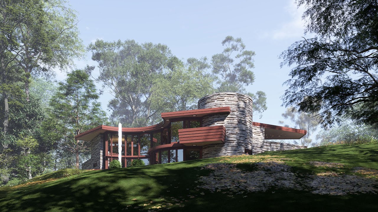 Frank Lloyd Wright - Mrs. Ruth G. Keith house (Detroit, Michigan). Scheme 1 - Unbuilt