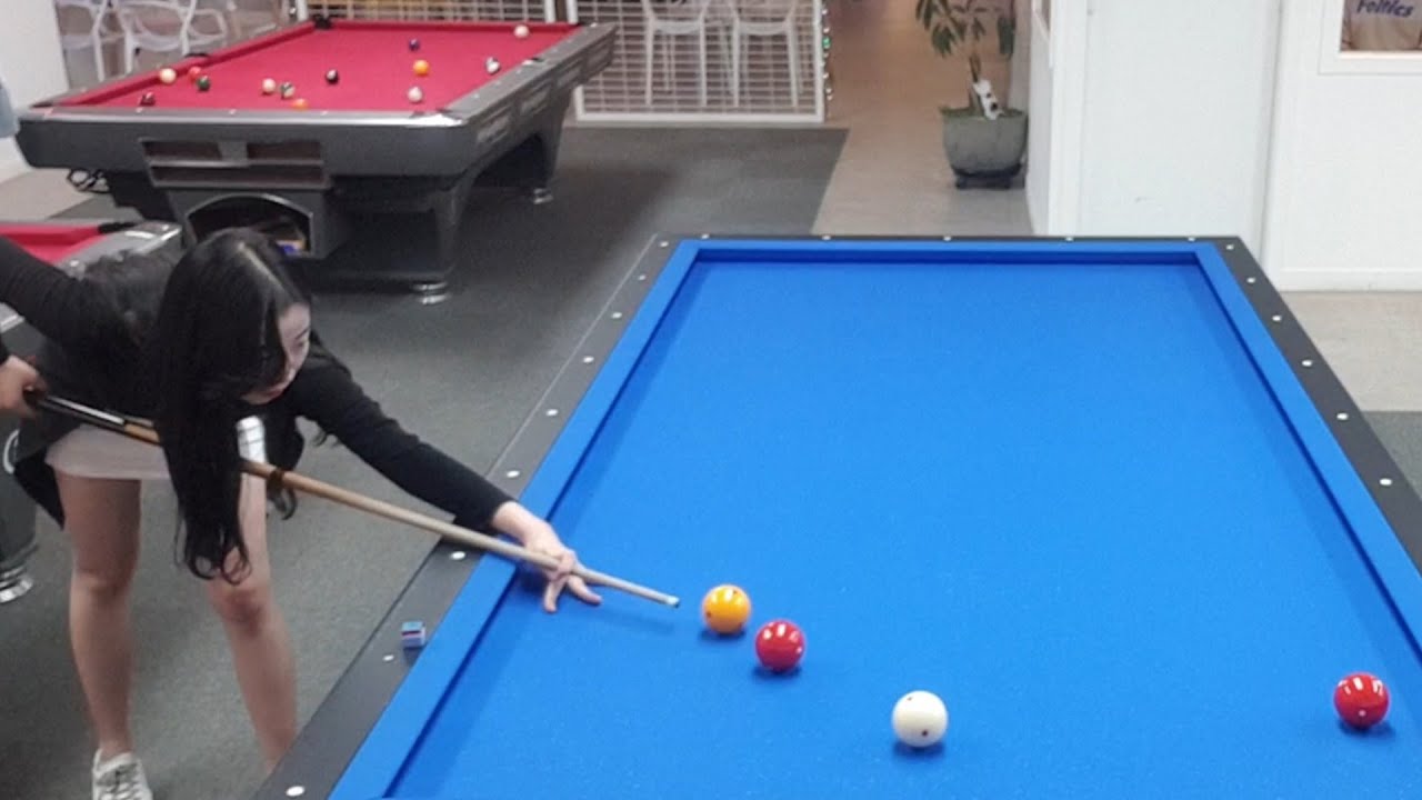 여성 당구장 알바 당구 실력은? 24살 150?!| Sports Billiards