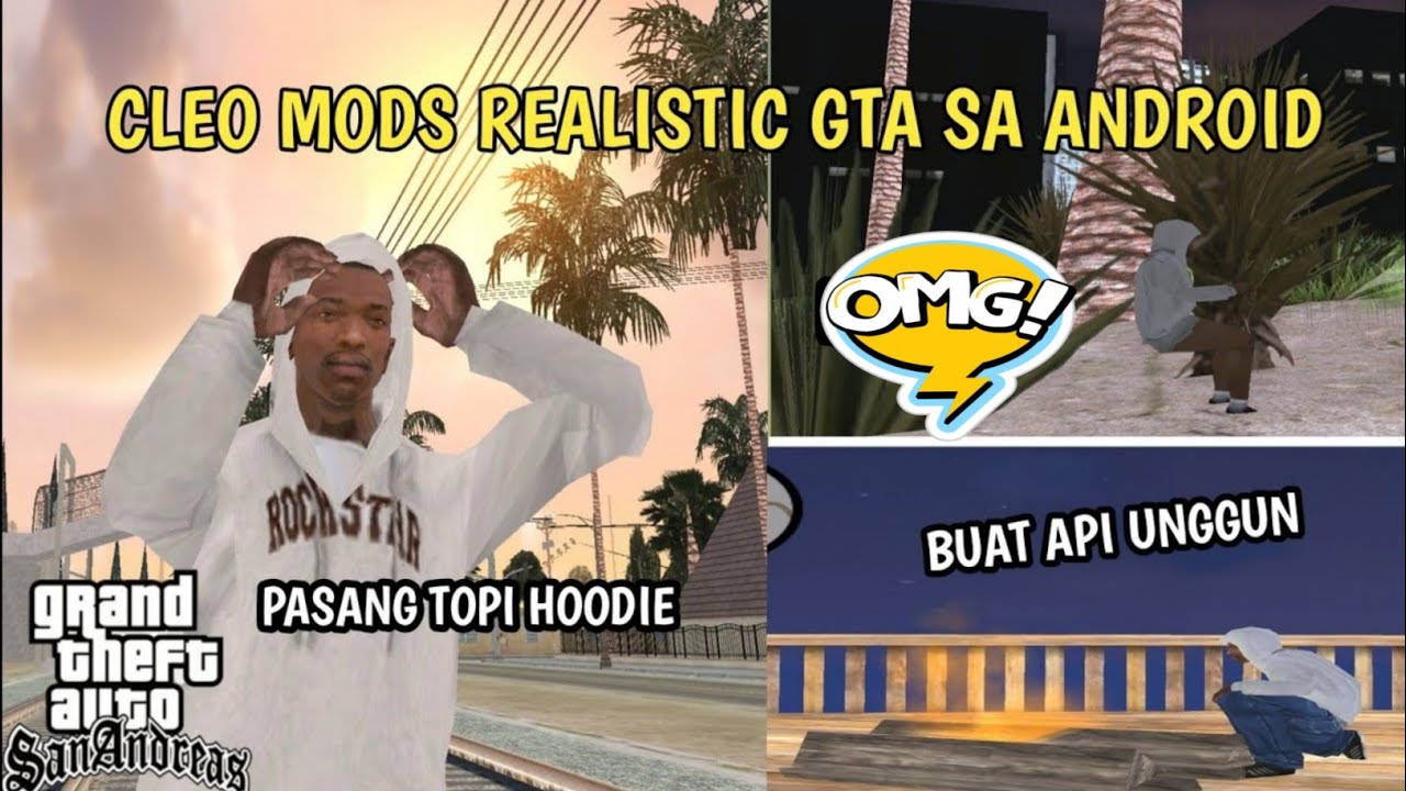 5 CLEO MODS REALISTIC -Gta sa Android!!