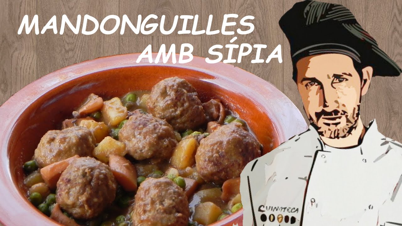 MANDONGUILLES amb SÍPIA  | ..i amb pèsols i patates | Recepta de cuina tradicional catalana