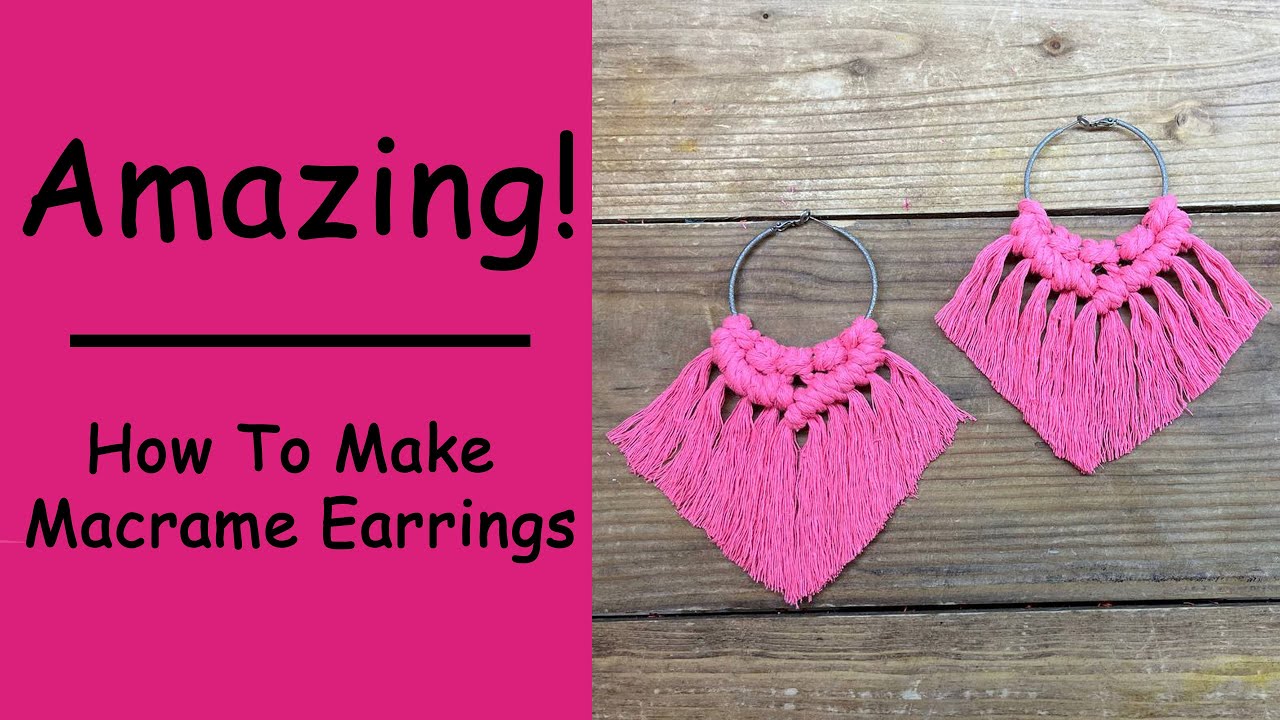 how to make macrame earrings💥💎|DIY Macrame Earrings|macrame earrings for begginers|macrame earrings🤩
