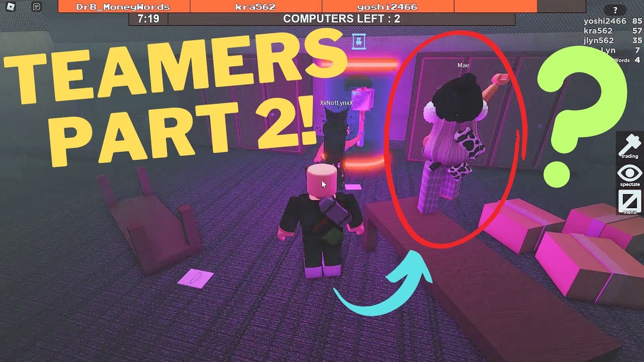 3 Roblox Flee the Facility Teamers Part 2!