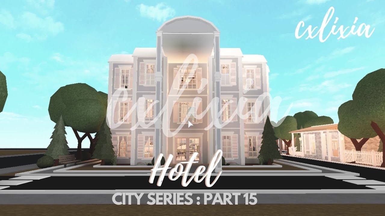 ROBLOX | Bloxburg City/Town Series Part 15: Aesthetic Floral Hotel Part 1 |Speedbuild & Tour|cxlixia