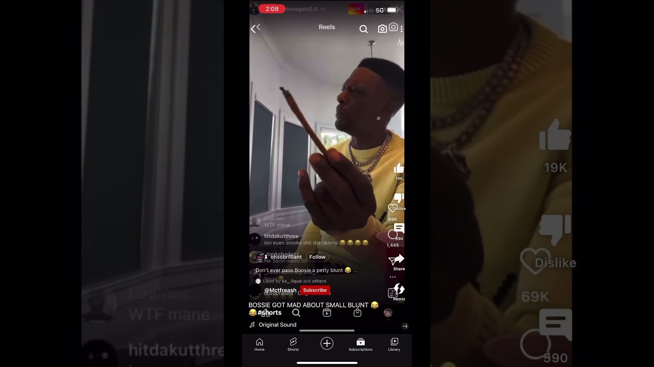 Boosie mad his friend rolled a skimp blunt 🤣🤣🤣 #shortsfeed #shortsviral #shortsyoutube #boosie