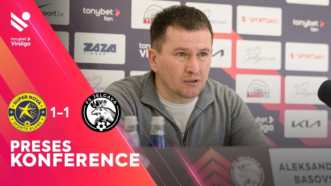 2. kārta: SK Super Nova 1:1 FS Jelgava (Preses konference) (Aleksandrs Basovs un Maksims Rafaļskis)
