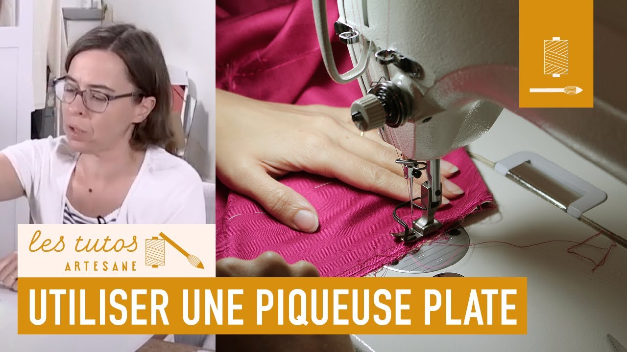 Apprenez à utiliser une piqueuse plate avec Christine Charles sur Artesane.com !