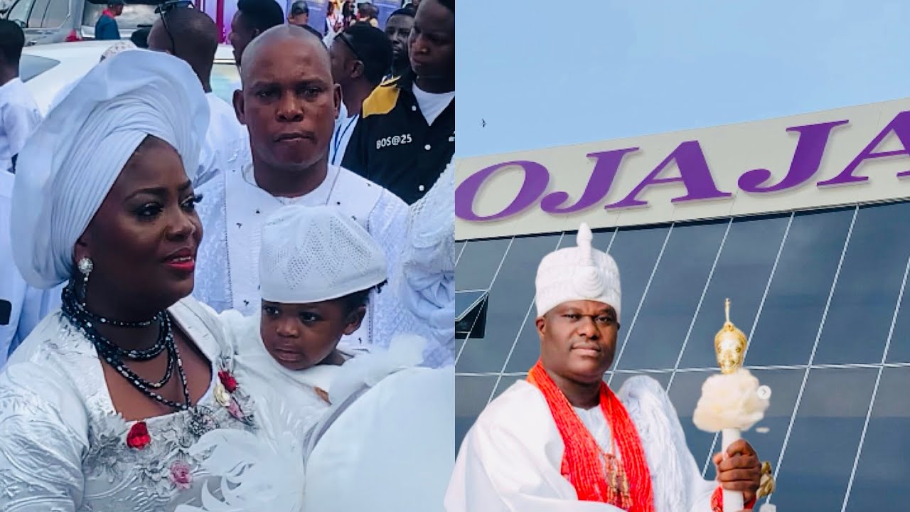 SEE THE MOMENT OONI WIFE OLORI ASHLEY AND HER SON PRESENT AT OONI MULTI MILLIONAIRE OJAJA MORE