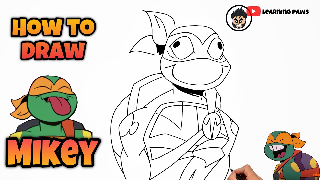 How To Draw Silly Mikey | Rise Of The Teenage Mutant Ninja Turtles #drawing #rottmnt #tmnt