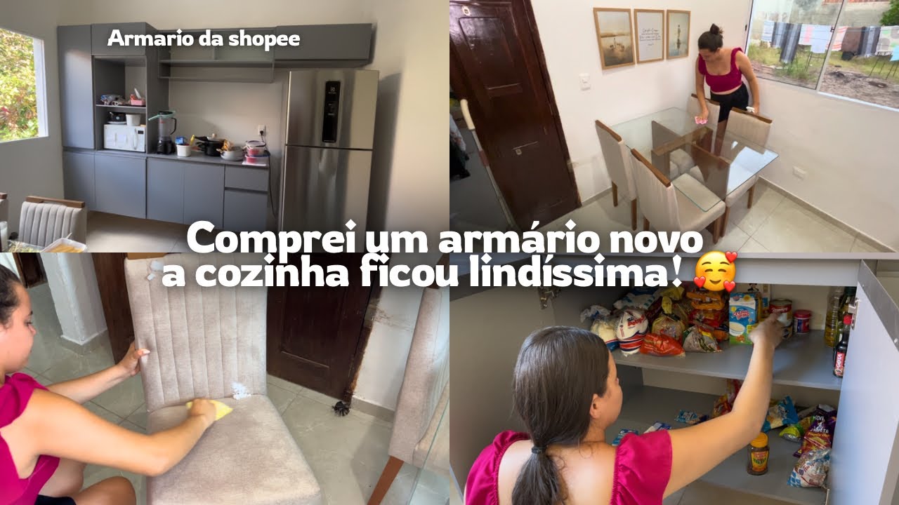 CHEGOU O ARMÁRIO DE COZINHA, A CASA TÁ FICANDO LINDA! 🤩 | Maria Eduarda 