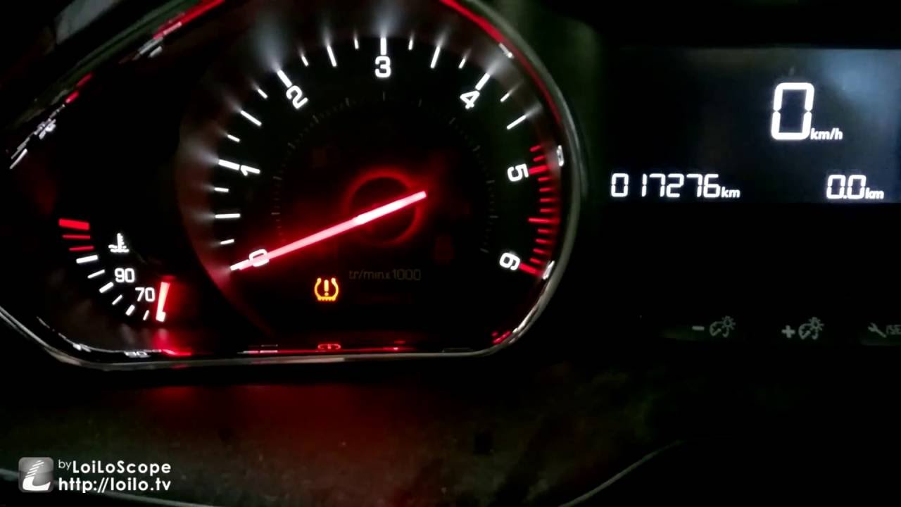 Сброс контрольной лампы давления в шинах TPMS Peugeot 208 2013 - 2019