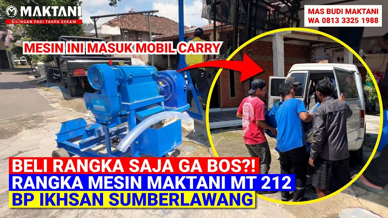 Beli Rangka Mesin Giling Padi MAKTANI MT212 Tanpa Mesin Diesel Penggerak Bisa Tidak Bos? Ya Bisa Bos