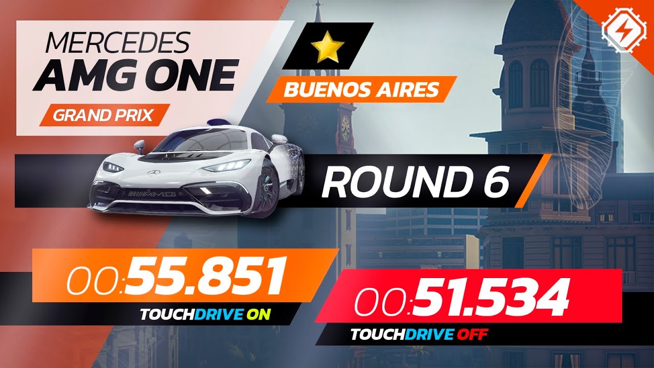Asphalt Legends Unite - AMG ONE Grand Prix Round 6 - 1⭐ Touchdrive & Manual Drive Reference Laps
