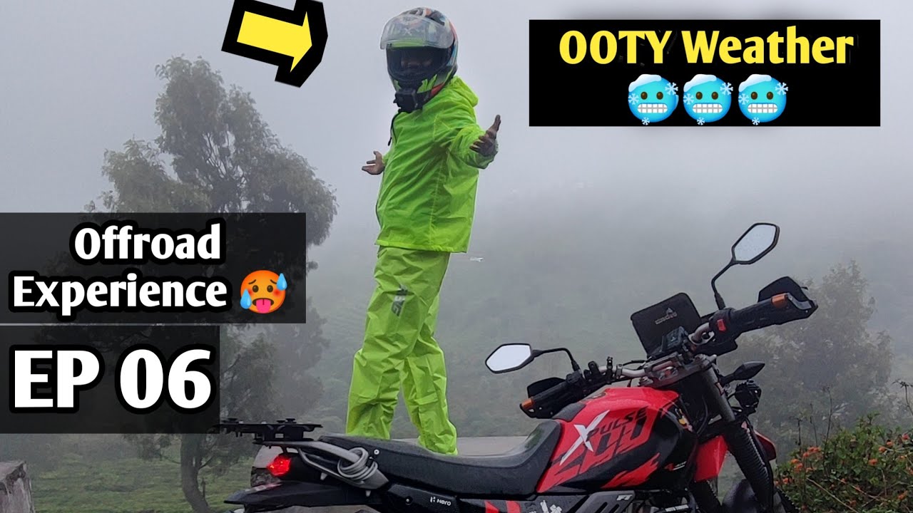 🥶🥵Ooty Offroad Experience ಮಜಾ ಇತ್ತು Climate 🥶 ಮಾತ್ರ #ooty #offroad #xpulse200