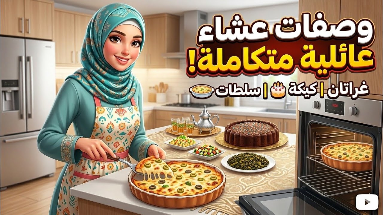 ماكانش عندي الوقت… ولكن شوفو شنو حضرت 😍 وصفات سريعة بطعم خطيييير 🔥كيكة السميد مشكلطة/ غراتان/ سلطة 🥗