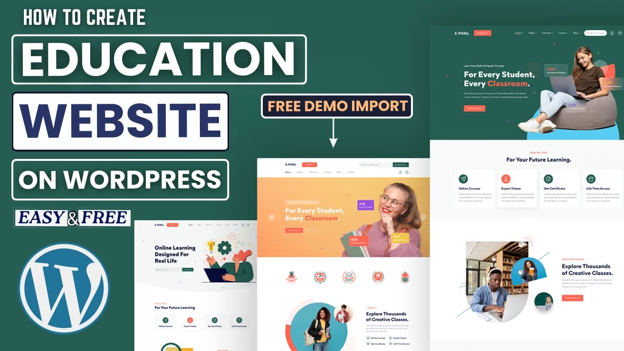 How to Build an Education Website for FREE &ndash; Free Demo Import &ndash; Best FREE Education WordPress Theme