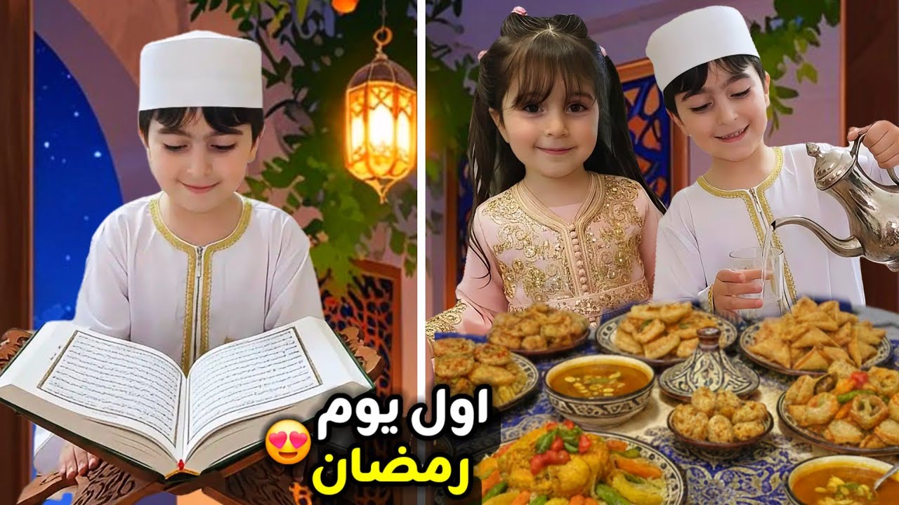 أول يوم رمضان😍 فارس فطر بالغلط نسي وأكل😱 روتين يوم كامل 