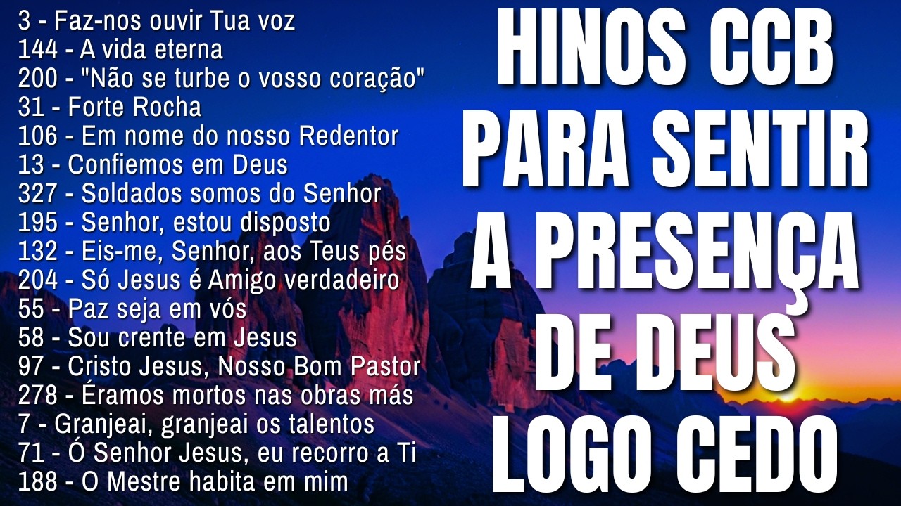 ✨ HINOS CCB PARA QUEM PERDEU A FORÇA MAS NÃO A FÉ 💖 LOUVORES CALMOS QUE SUSTENTAM A ALMA E O CORAÇÃO