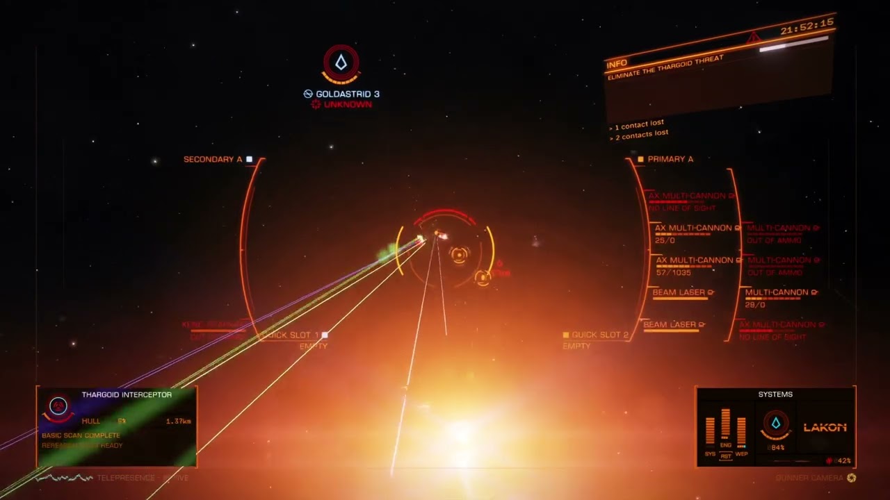 Thargid Kill - Elite Dangerous Multicrew Turret Type10 Defender