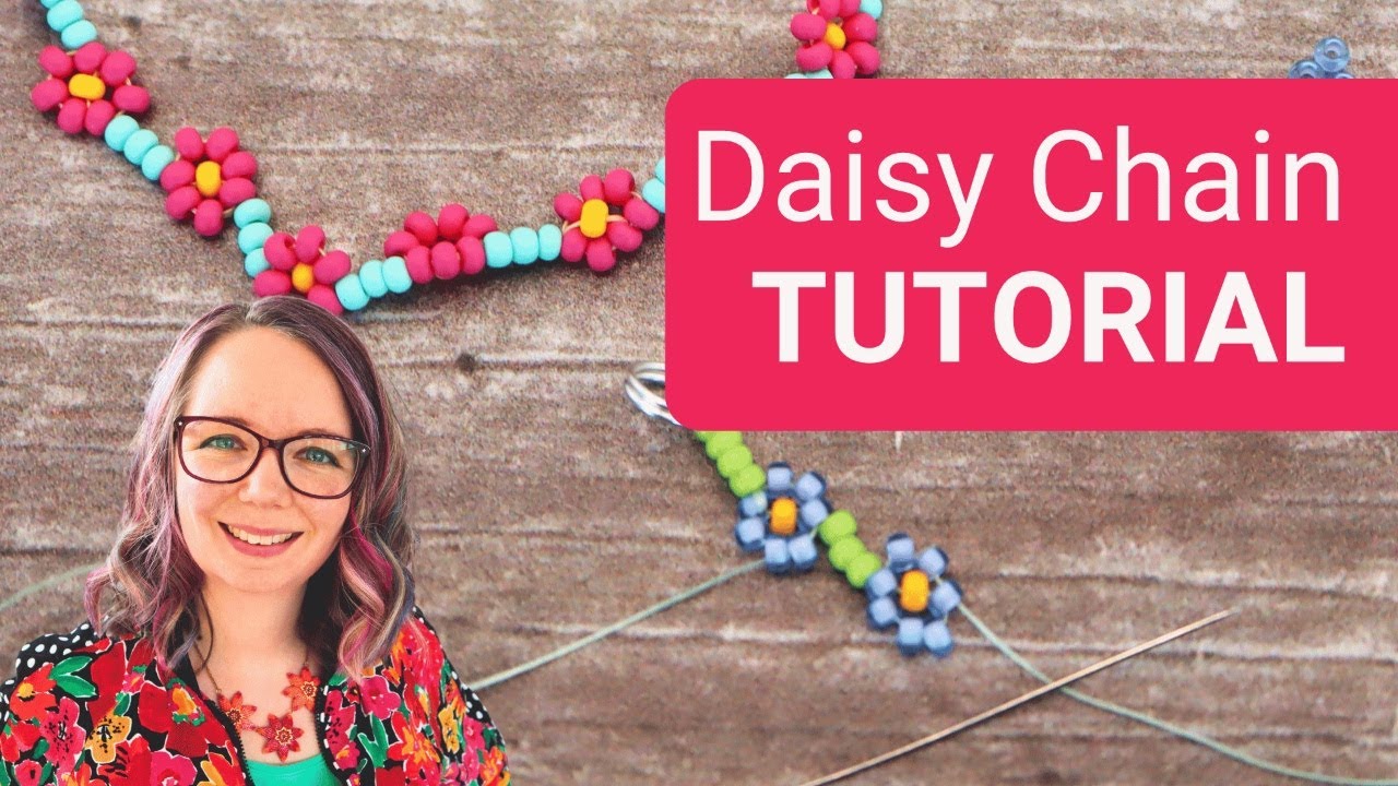 How to Make Your Own Daisy Chain Stitch Bracelet 🌼 (beadweaving free project)