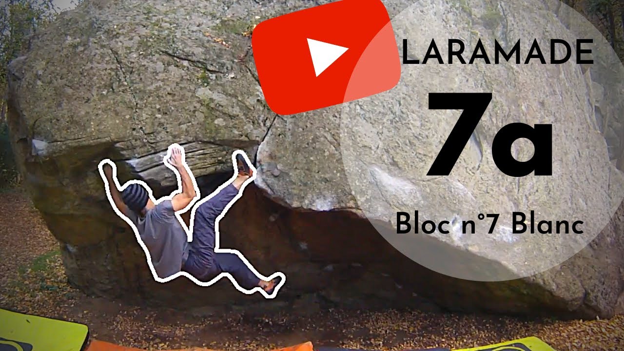 Laramade -  Bloc n°7 blanc (7a D.A. traversée sortie rouge n°16)